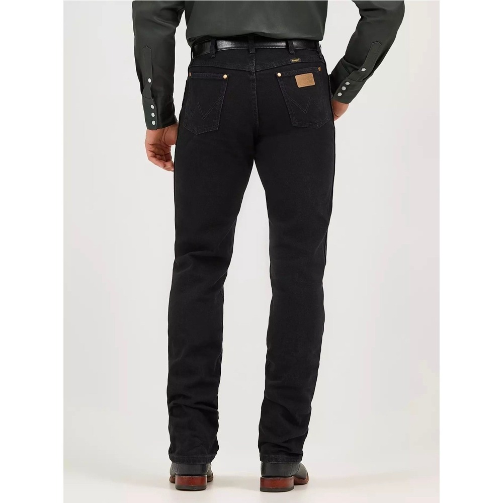 Wrangler Men's Size 40 × 32 Black Denim Cowboy Cut Original Fit Jeans